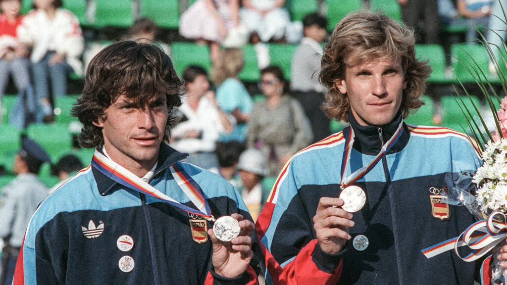 Juegos Olímpicos Seúl 88. Medalla de plata para Emilio Sanchez Vicario y Sergio Casal